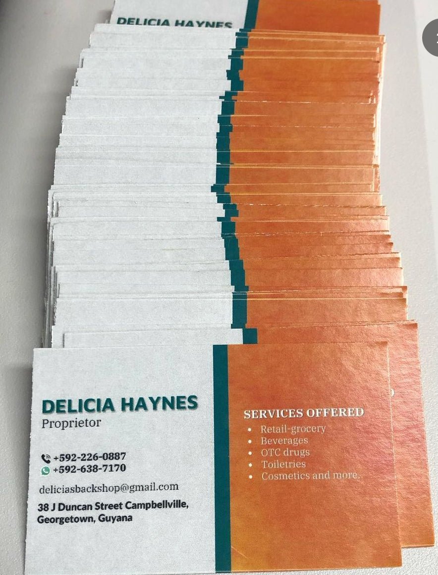 Business Cards - 100 Full Colour Semi Gloss - Border Line Graphic Designs