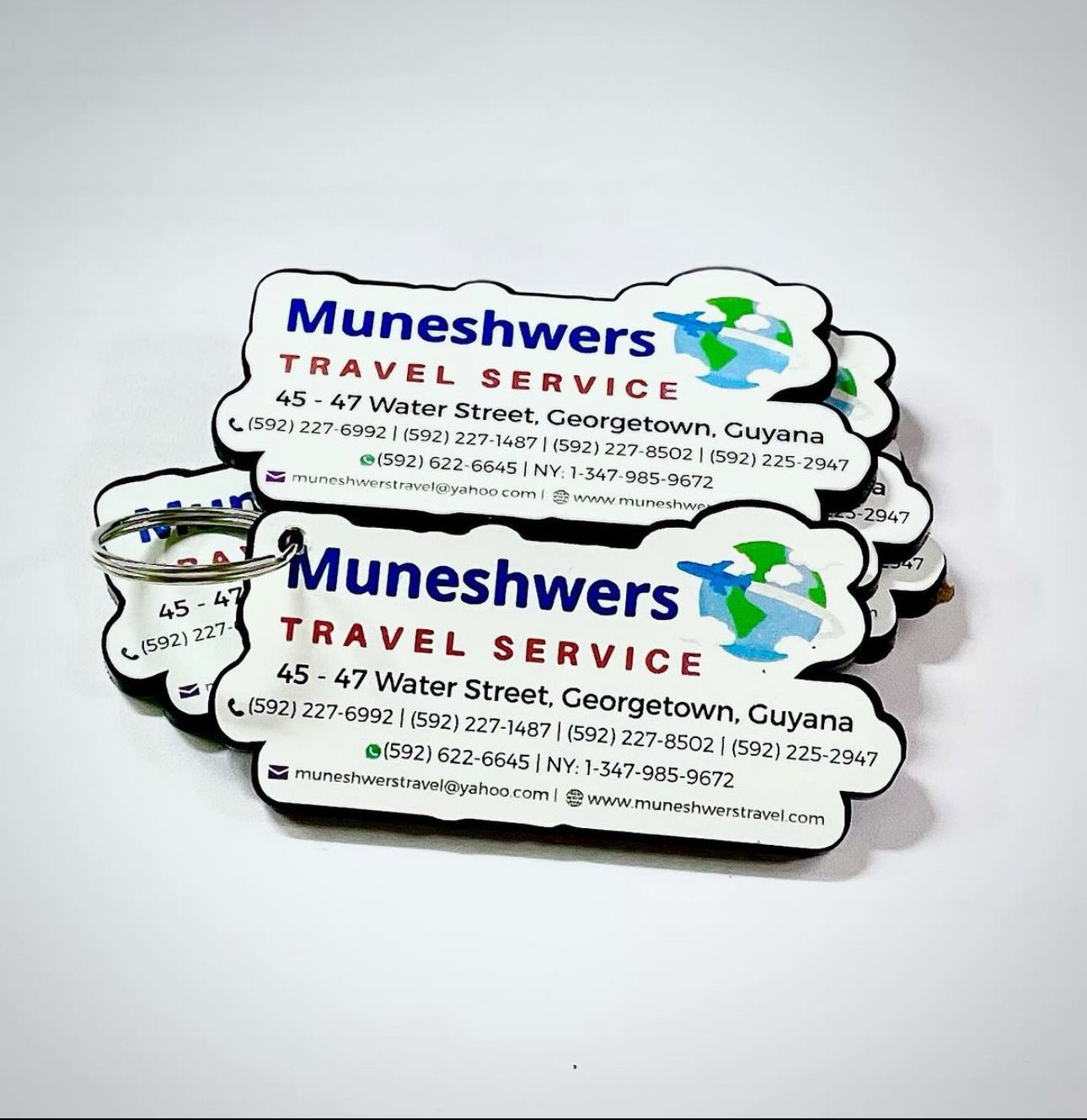 Custom Keyrings - 25 Pcs - Border Line Graphic Designs