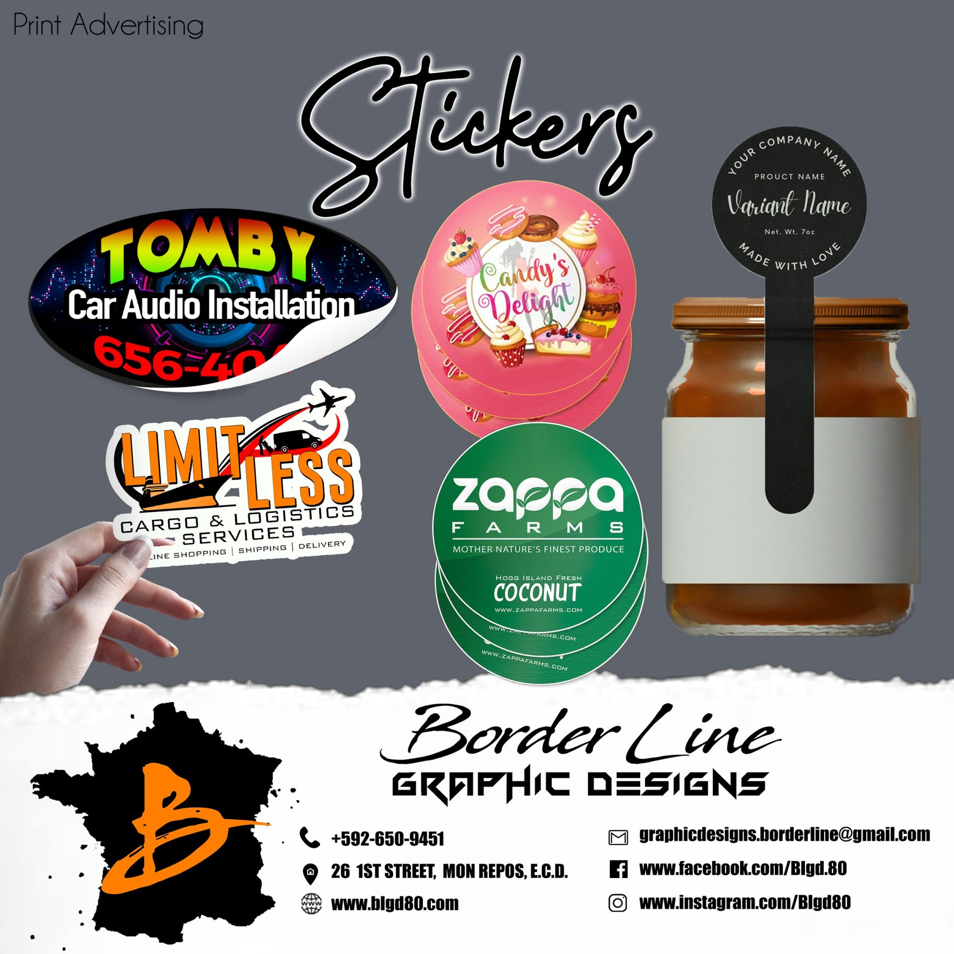 Die Cut Stickers Sheets - Border Line Graphic Designs