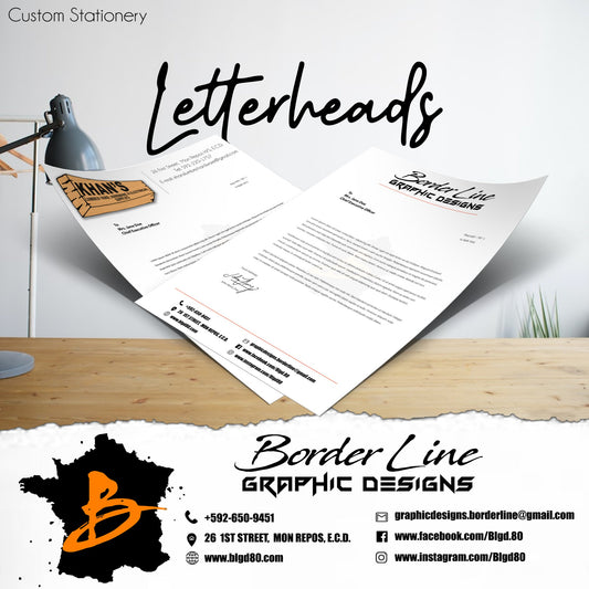 Letterheads (25 pcs) - Border Line Graphic Designs