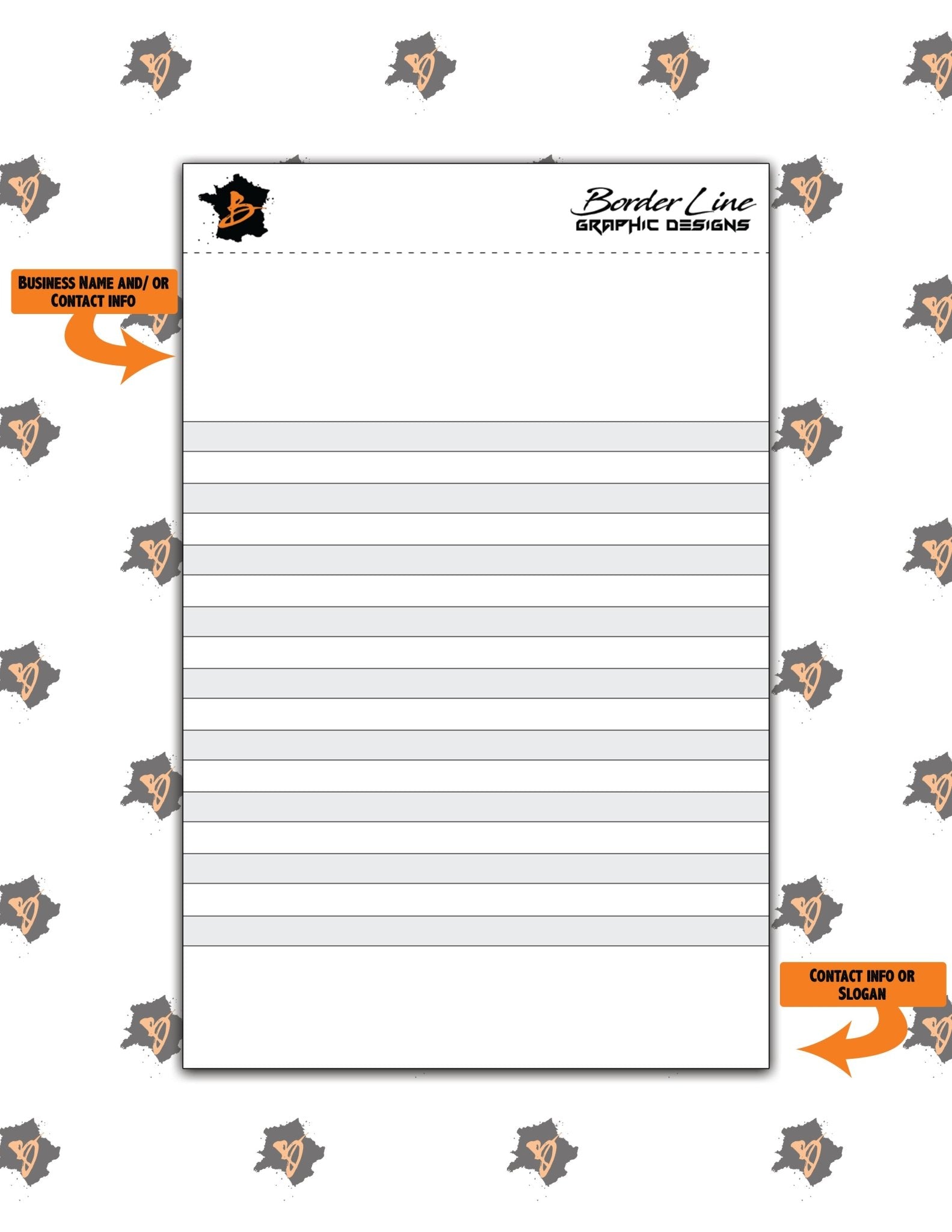 Note Pads - Border Line Graphic Designs